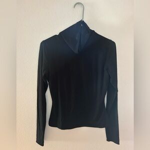 Naked Wardrobe Turtleneck Top Long Sleeve Stretch in Black